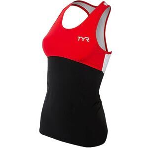 TYR Carbon Womens Tri Tank Running Top - Red Black White Size Large - $100 NWOT